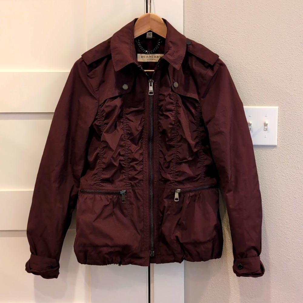 Burberry Plum Mini Trench Raincoat